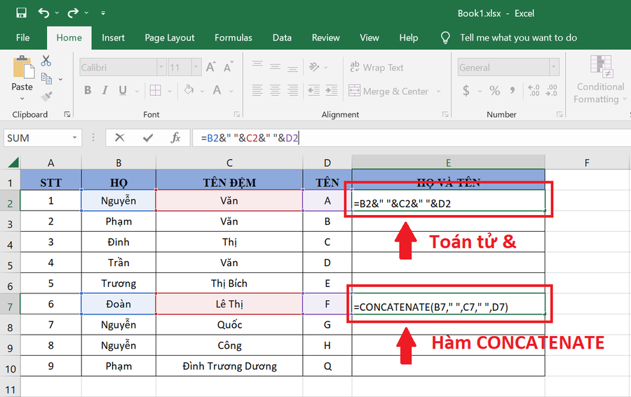 Cach Gop Cot Trong Excel